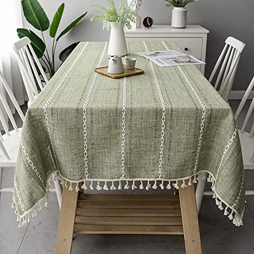 DHBHZD Tischdecke 80x110cm Baumwoll Leinen Rechteck Tischdecke Tischdecke Schweres Baumwoll Leinen Staubdichte Tischdecke für Party Tischdecke Küche Dinning von DHBHZD