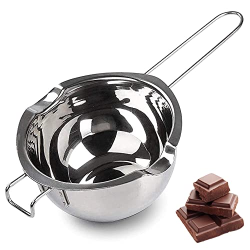 DHER 600ml melting bowl Edelstahl Schmelztopf FüR Schokolade Schmelzen Von Schokolade Butter Schmelzen Topf Schmelztiegel Butter Der Schmelztiegel Aus Edelstahl SchmilztkäSe, Wachs melting pot von DHER