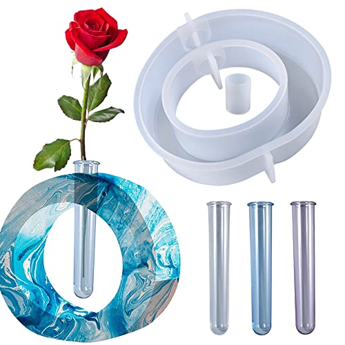 DHER Vase Silikon Formen Diy Harz Formen GießForm Diy Vase Silikonform Mit Reagenzglas Kristall Epoxidharzform Kreative Vasenanordnung Hydroponische Blume GeräT Silikonform Desktop Dekoration Form DHER Vase Silikon Formen Diy Harz Formen GießForm Diy Vase Silikonform Mit Reagenzglas Kristall Epoxidharzform Kreative Vasenanordnung Hydroponische Blume GeräT Silikonform Desktop Dekoration Form von DHER