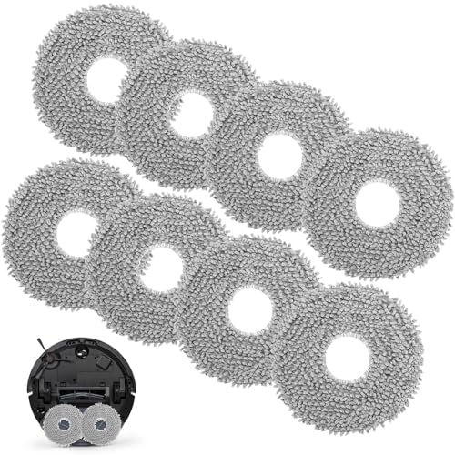 8 Stück Wischtücher Ersatzteile Kompatibel mit Roborock Q Revo/Qrevo S/Qrevo Pro/Qrevo Slim/Qrevo MaxV/Qrevo Master/Qrevo Plus/Qrevo Edge/Qrevo Curv Roboter Staubsauger,Wischmopp Ersatzzubehör Set von DHFUCNKO