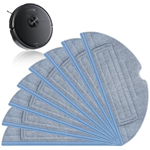 8 Stück Wischtücher für Roborock S8 / S8+ S7 / S7+/ S7 MaxV Ultra / S7 MaxV/S7 Pro Ultra/T7 / T7plus Saugroboter, Mopp Cloth Wischtuchpads Zubehör Ersatz von DHFUCNKO