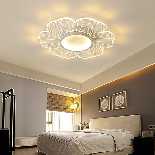 DHGIE LED Deckenleuchte Dimmbar Deckenlampe Mit Fernbedienung Modern Deckenbeleuchtung Im Blumendesign Kinderzimmer Lampe Decke Mädchen Ceiling Light Lampe Decke Deckenleuchte Wohnzimmer (Größe : 64c von DHGIE
