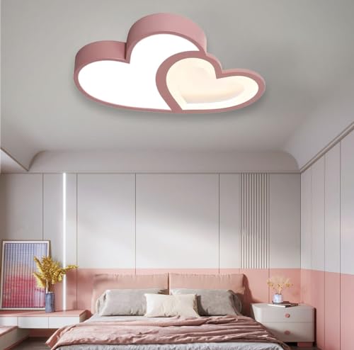 DHGIE LED Deckenleuchte Kinderzimmer Lampe Decke Love Deckenlampe Deckenleuchten Für Kinder Mädchen Babyzimmer Jugendzimmer 60cm,3000-6000K (Color : Blau) von DHGIE