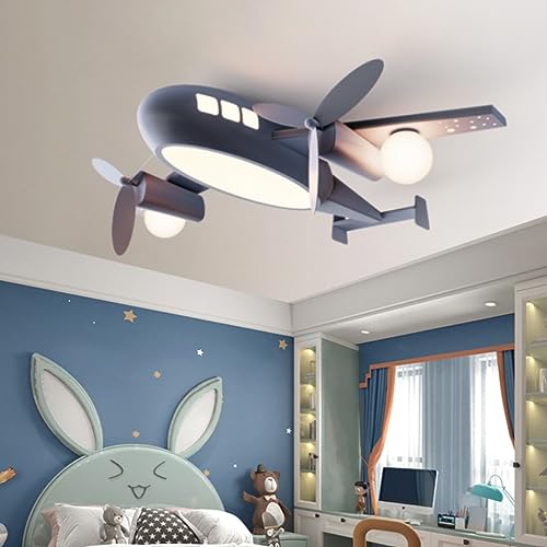 DHGIE LED LED Lampen Deckenlampen Deckenlampe Für Kinder Flugzeugdesign Kinderlampe Deckenleuchte Dimmbar Mit Fernbedienung Lampe Für Schlafzimmer Wohnzimmer Kinderzimmer 48W 70CM 3000-6000K von DHGIE
