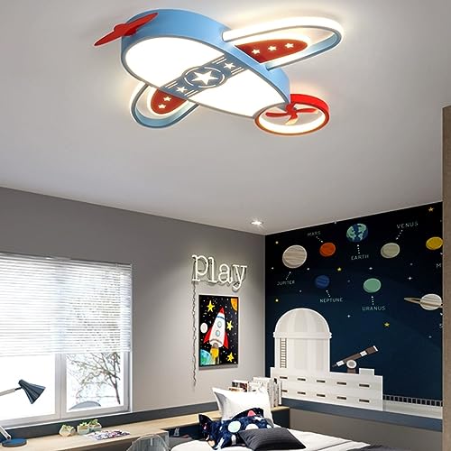 DHGIE LED Lampen Deckenlampen Deckenlampe Für Kinder Flugzeugdesign Kinderlampe Deckenleuchte Dimmbar Mit Fernbedienung Lampe Für Schlafzimmer Wohnzimmer Kinderzimmer 53W 62CM 3000-6000K von DHGIE