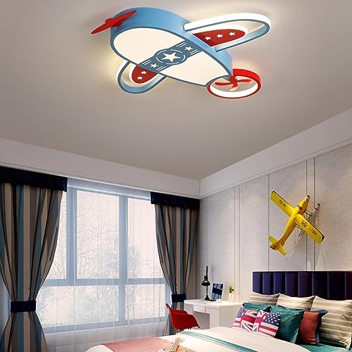 DHGIE Led Lampen Deckenlampen Deckenlampe Für Kinder Flugzeugdesign 48W 3840lm 52cm Mit Dimmbarer Fernbedienung 3000-6000K Moderne Cartoon Deckenleuchten Wohnzimmer Schlafzimmer Kinderzimmer von DHGIE