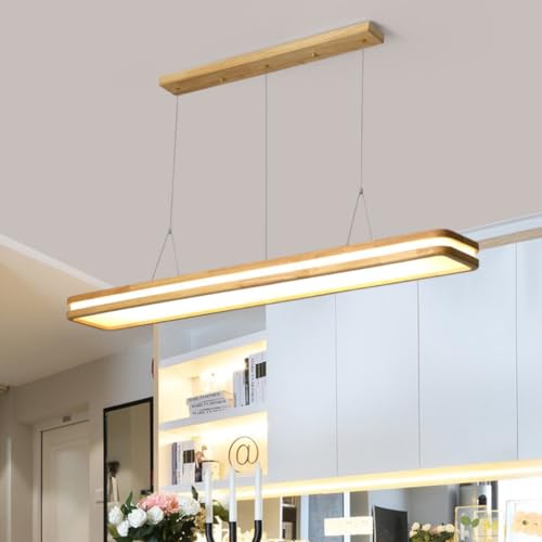 LED Pendelleuchte Harzleuchte Esstisch Hängelampe Helligkeit und Farbtemperatur einstellbar Hängeleuchte Pendelleuchte Esstisch Esstischlampe Esstischlampe Hängend Holz Esszimmer Wohnzimmer ( Größe von DHGIE