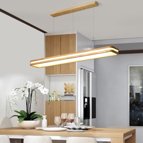 DHGIE LED Pendelleuchte Harzleuchte Esstisch Hängelampe Hängeleuchte Pendelleuchte Esstisch Esstischlampe Esstischlampe Hängend Holz Esszimmer Wohnzimmer Arbeitszimmer Büro (Größe von DHGIE