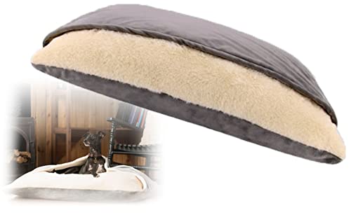 Hundebett Orthopädisch, Hundeschlafsack, Katzenkörbchen Flauschig Waschbar, Hundebett mit Abnehmbaren Deckel, Rechteckiges Hundekorb für Kleine Mittelgroße Hunde (Color : Dark Grey, Größe : 75x60x23 von DHGTEP