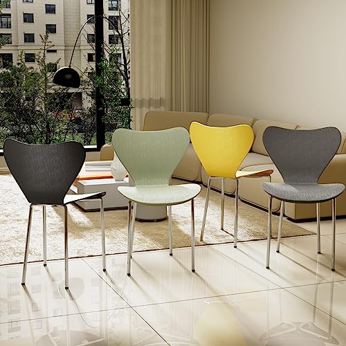 DHHOZAMZ 4er Set Esszimmerstühle, Wohnzimmerstuhl mit Rückenlehne aus Polypropylen Modern und Stilvoll, Stuhl Esszimmer Oder Esstisch Stuhl, Küchenstuhl, Metallbeine, 45.5x40x82.5cm, Farbe 1 von DHHOZAMZ