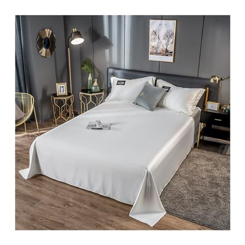 DHJKFU Glatte Bettlaken Betttuch Haustuch ohne Gummizug in Gewaschene Seide auch für Tischdecken/Sommerlaken in vielen Größen (Color : Beige, Size : 120x230cm) von DHJKFU