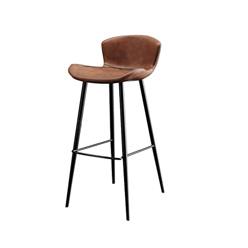 Barhocker Bars Stuhl Innen- und Außenschalter Rückenstuhl Stuhl Hochbeinhocker Kunstleder Kissen Bar Home Restaurant Küchenstuhl Stuhl Moderne Barhocker Esszimmerstühle (A, 96 cm) Enterprise Thriving von DHJUSPS