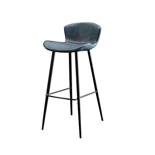 Barhocker Bars Stuhl Innen- und Außenschalter Rückenstuhl Stuhl Hochbeinhocker Kunstleder Kissen Bar Home Restaurant Küchenstuhl Stuhl Moderne Barhocker Esszimmerstühle (A, 96 cm) Enterprise Thriving von DHJUSPS