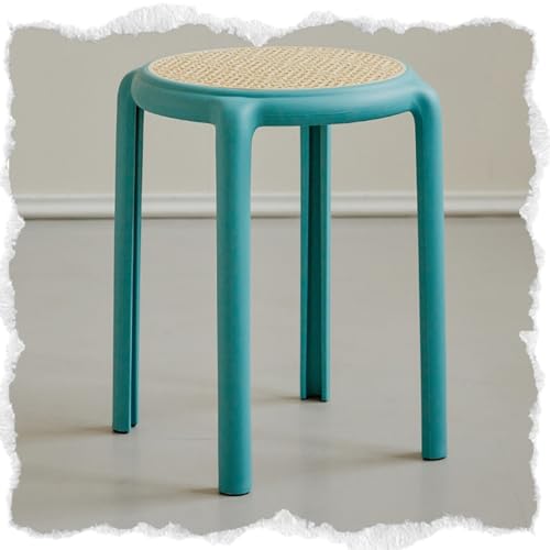DHJUSPS 18 Zoll tragbare Plastikstapelhocker Rückenlose Nistschule für Küchen Dining Klassenzimmer Schüler Blaues Farbunternehmen Thriving von DHJUSPS