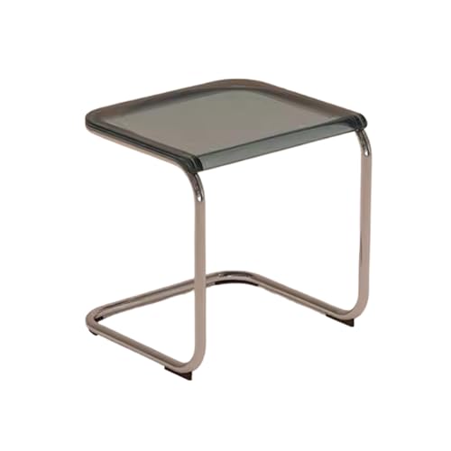 DHJUSPS Acryl Kleiner Stuhlstuhl mit transparenter PC U -Formgrau Grey ideal für Küchen Wohnzimmer Schlafzimmer und Eingang Glatte Kanten und klares Design Enterprise Thriving von DHJUSPS