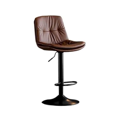 DHJUSPS Bar Stuhl Barhocker Heben Schwenkstuhl Leichte Luxus hoher Stuhl High Back Multifunktional Stuhl Island Tisch Essstuhl Barhocker für Küche (Bruin) Thriving von DHJUSPS