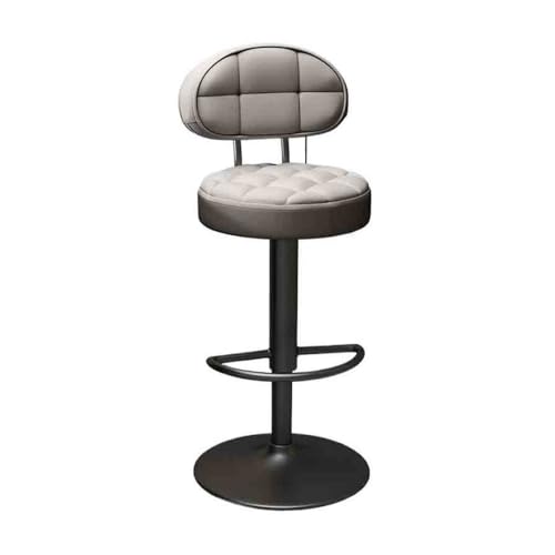 DHJUSPS Barhocker 360 Grad Drehleiste Bar Stuhl Hochrücken Stuhl Bar vor Stuhl Island Tisch Essstuhl Barhocker für Küche (Gris) Thriving von DHJUSPS