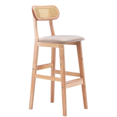 DHJUSPS Barhocker Bars Stuhl für Festholz Bar Hocker Rattan High Stool Barhocker Home Restaurant Bar Hocker Café Café Front Highhocker Moderne Barhocker Esszimmerstühle (c) Enterprise Thriving von DHJUSPS