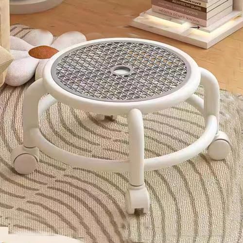 DHJUSPS Footel-Schemel-Drehschwenkscheibe Rollinghocker Footstütze Mehrzweck-Pediküre-Hocker Rollinghocker für (Grau) Thriving von DHJUSPS