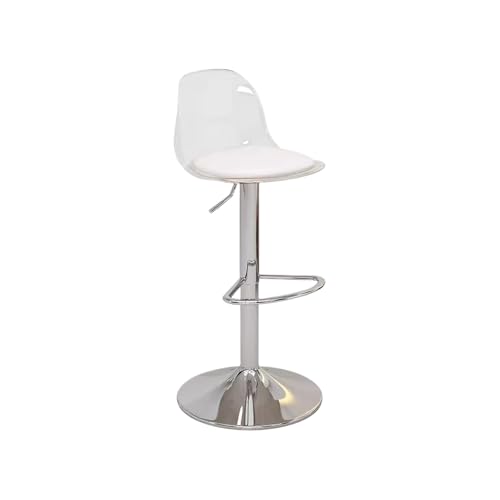 DHJUSPS Höhenverstellbare Schwenkstangenhocker mit Rücken Moderne Thekenhocker für Esszimmer Pub Cafe Stall Chassis Weiche Kissen Acrylmaterial klares Unternehmen Large Enterprise Thriving von DHJUSPS