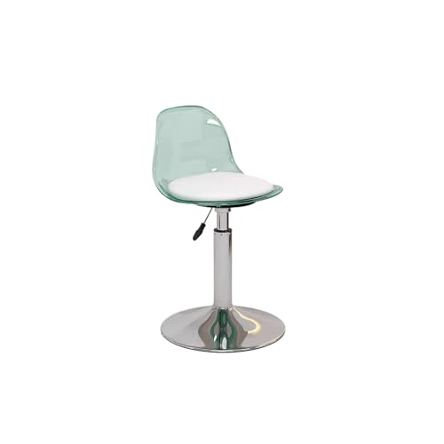 DHJUSPS Moderne Höhe einstellbare Schwenkstangenhocker mit weichem Kissen Rücken stabile Chassis -Acryl -Material ideal für Esszimmer Pub Cafe Green (klein) Enterprise Thriving von DHJUSPS
