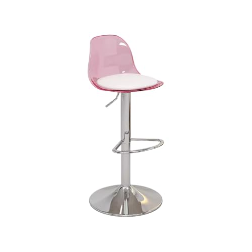 DHJUSPS Moderne Höhenverstellbare Schwenkstangenhocker mit Rücken stabilen Chassis und weichem Kissen Acrylmaterial ideal zum Esszimmer Pub Cafe großer Größe (Mehrfarbig) Enterprise Thriving von DHJUSPS