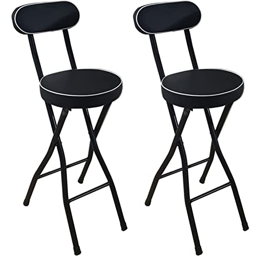 DHJUSPS Moderner Klappstangenhocker mit Rückenlehne 22 "/24"/26 "Küchenfrühstück Hochstuhl gepolsterte gepolsterte Theke Barstool Metallbeine Fußstütze Schwarz -Weiß -White1PCS SITTION Haft von DHJUSPS