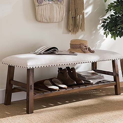 DHJUSPS Retro Vintage Holzschuh Rack Bank mit Schnallen Eingangsaufbewahrung gepolsterter Sitzhocker für Schlafzimmer Wohnzimmer Komfort Enterprise Thriving von DHJUSPS