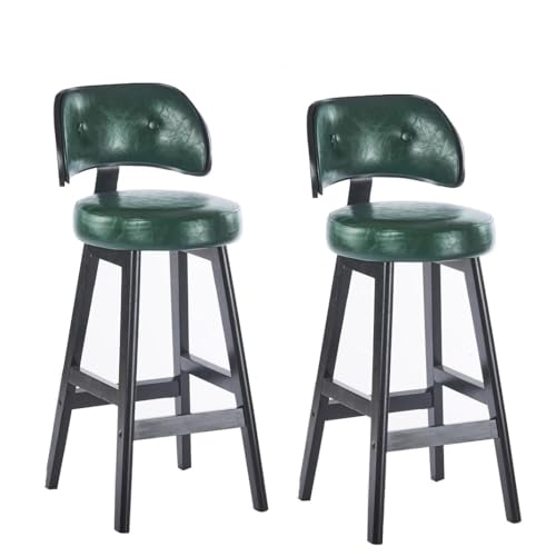 DHJUSPS Set von 2 Küchenbarhocker 70 cm Counter Height Breakfast Bar Stühle Ergonomische Esshocker für Küchen Esszimmer Cafe Green Enterprise Thriving von DHJUSPS