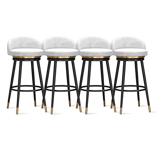 DHJUSPS Velvet Breakfast Bar Stuhl Moderner Barstool mit Back Polstered Counterhocker für Kücheninsel Schwenk 360 ° Ideal für Frühstück Restaurant 1 Stcs Enterprise Thriving von DHJUSPS