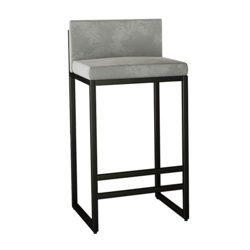 DHJUSPS Velvet Counter Height Barhocker mit Metallbeinen gepolsterte Küchenstühle für Esszimmer graue Akzent Barhocker für Kücheninsel Enterprise Thriving von DHJUSPS