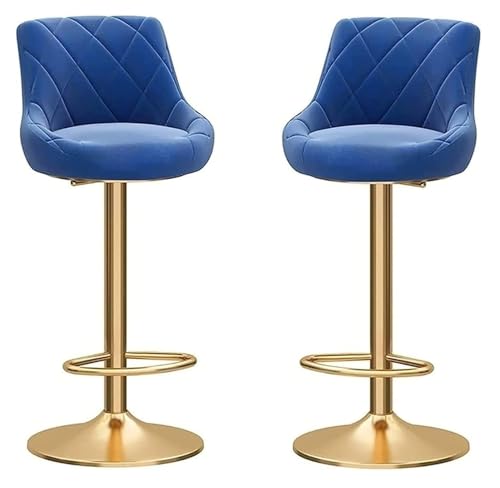 DHJUSPS Verstellbare rosa Samt Barhocker Set von 2 mit Fußstütze und Rückenlehne ideal für Home Bar Küche und Frühstück Nook Stylish Counter Stools Enterprise Thriving von DHJUSPS