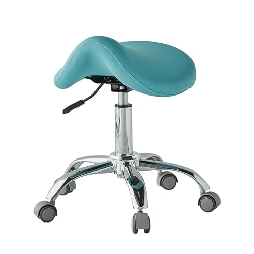 Footstool Sattelhocker Ergonomischer Sattelstuhl Rolling Sattelhocker mit verstellbaren Hydraulikhocker mit Rädern mit Rädern, die für die Verwendung in Büros Gasttoiletten und anderen Anlässen von DHJUSPS