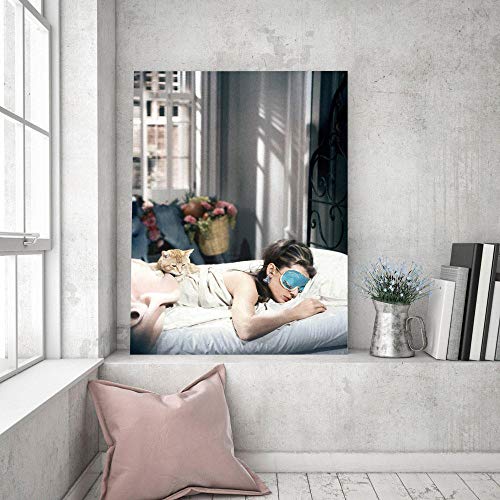 Audrey Hepburn Frühstück Poster und Drucke Mode Wandkunst Leinwand Malerei Vogue Vintage Bilder Home Room Decoration 50x70cm Kein Rahmen von DHLHL