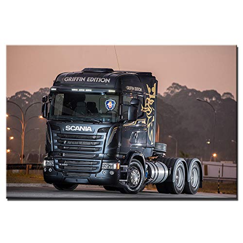 Scania R480 Truck Poster Leinwandbilder Wandkunst Drucke für Wohnzimmer Wohnkultur Moderne Bilder 60x90cm 24x36inch Kein Rahmen von DHLHL