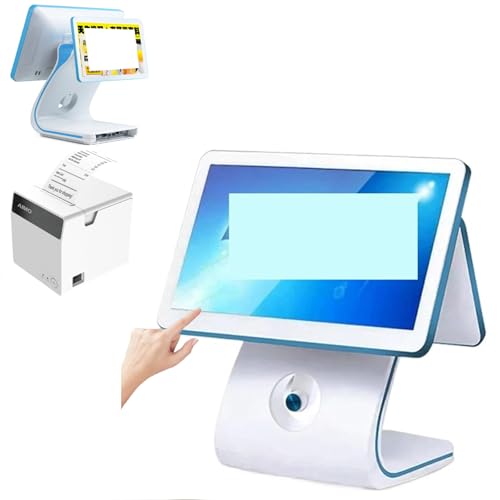 15,6 Zoll POS Touchscreen Monitor, Multitouch-Monitor, POS-Terminal mit Drucker und 10 Papierrollen, LED-Touchscreen, Kasse, Drucker für Büro, Restaurant,i3 von DHMYDPDZ