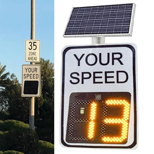 DHMYDPDZ Radar-Rückmeldungsschild, solarbetriebene LED-Geschwindigkeitsanzeige, LED-Geschwindigkeitsbegrenzungsschild, Verkehrswarnung von DHMYDPDZ