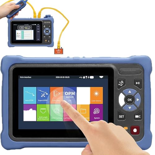 DHMYYXGS 12 in 1 Multifunktionsfaser Optischer,Netzwerkkabel Tester,Lwl Otdr Tester,Fiber Tester Built-In VFL Opm Ls/Ols/Rj45, Funktionen Rj45 Kabel Tester Network Tools UPC/APC-Schnittstelle,APC von DHMYYXGS
