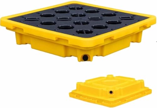 DHMYYXGS Auffangwanne Fässer,Berlaufplattform Palette Zur Auffangwanne Aus Polyethylen Auslaufsicheres Tablett,Lagerpaletten Stapelbare Modulare,33.5 * 33.5 * 5.5cm DHMYYXGS Auffangwanne Fässer,Berlaufplattform Palette Zur Auffangwanne Aus Polyethylen Auslaufsicheres Tablett,Lagerpaletten Stapelbare Modulare,33.5 * 33.5 * 5.5cm von DHMYYXGS