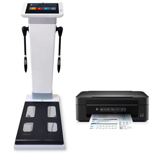 DHMYYXGS Intelligenter Fettanalysator,Bmi Waage Körperfett,Körperfettwaage Handsensoren Einziehbar,Bioimpedanzanalysegerät,Ultraschall-Höhentest,Zur Gewichtskontrolle&fettanalyse,mit Drucker von DHMYYXGS