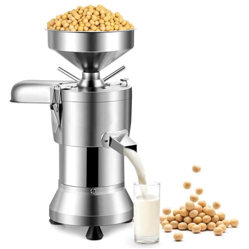 DHMYYXGS ‌Kommerzieller Sojamilchschleifer Edelstahl Rostfrei - Hochleistungsmotor 1100W,Automatische Reinigung, Milchpflanzenbereiter für Soja/Hafer/Mandel, Gastronomiefachausstattung von DHMYYXGS