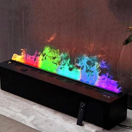 DHMYYXGS Wasserdampf-Kamin,Simulierte Zerstäubte Flamme,Eingebauter Kaminbefeuchter,3D Fernbedienung Intelligentes Elektrisches Feuer,Verstellbarer Flammennebelkamin,50CM-9colors von DHMYYXGS