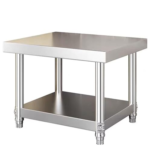 DHNDSDP 2-schichtiger Rostfreier Stahl Arbeitstisch H50/70/80cm Haushalt Küchenvorbereitung Stisch Unterregal Verstärkte Tischplatte Gewerblicher Stisch Verstellbare Füße DHNDSDP 2-schichtiger Rostfreier Stahl Arbeitstisch H50/70/80cm Haushalt Küchenvorbereitung Stisch Unterregal Verstärkte Tischplatte Gewerblicher Stisch Verstellbare Füße von DHNDSDP
