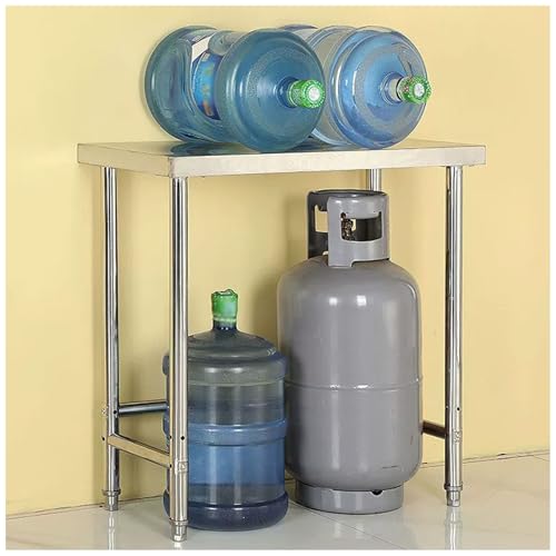DHNDSDP Einschichtiger Edelstahl-Arbeitstisch Haushaltsherdgestell Küchenvorbereitungstisch Solider Metalltisch Kommerzieller Packtisch(35.4 * 15.7 * 31.5in) von DHNDSDP