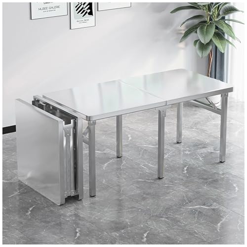 DHNDSDP Klapptisch Edelstahl Klappwerkbank Den Außenbereich Gewerblicher Vorbereitungstisch Zuhause Grilltisch Stabiler Metalltisch(59 * 19.7 * 28.7in) von DHNDSDP