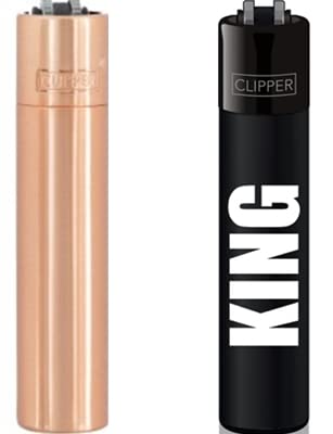 Clipper® Feuerzeug 1x Rosegold (Bundle mit King Schwarz) von DHOBIA