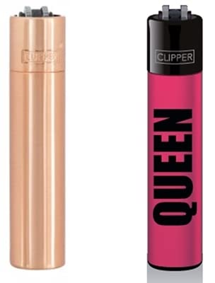 Clipper® Feuerzeug 1x Rosegold (Bundle mit Queen Pink) von DHOBIA