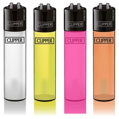 Clipper® Feuerzeuge - 4er Sets -neuste Translucent Branded Serie Right + 1x Gratis Clipper LMC268 von DHOBIA