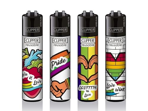 Clipper Classic Large Original Feuerzeug Feuerzeuge New Sommer Summer 2022 Inkl. Gratis Dhobia Clipper (Rainbow Pride) von DHOBIA