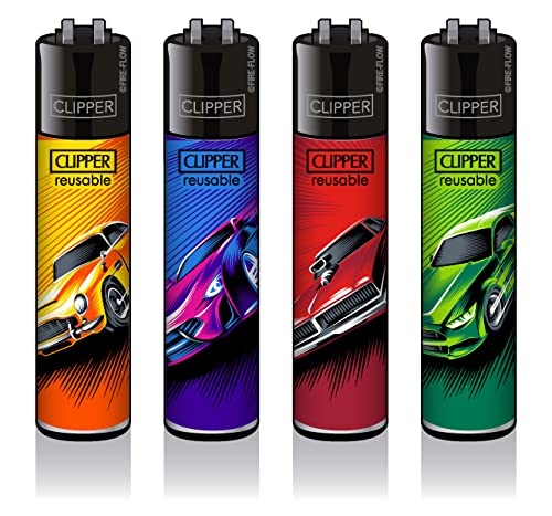 Clipper Classic Original Feuerzeuge - Winter Kollektion 2021 + Clipper DHOBIA Feuerzeug GRATIS (Cars) von DHOBIA
